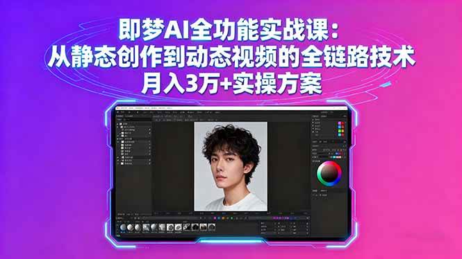 图片[1]-（16053期）即梦AI全功能实战课：从静态创作到动态视频的全链路技术 月入3万+实操方案-网创资源大全