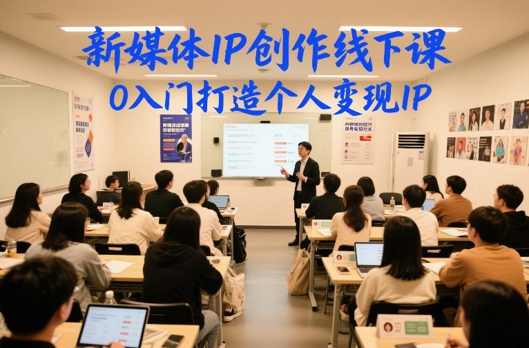 新媒体IP创作线下课,0入门打造个人变现IP-网创资源大全