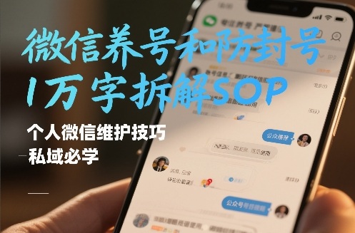 微信养号和防封号1万字拆解SOP，个人微信维护技巧，私域必学【文档】-网创资源大全