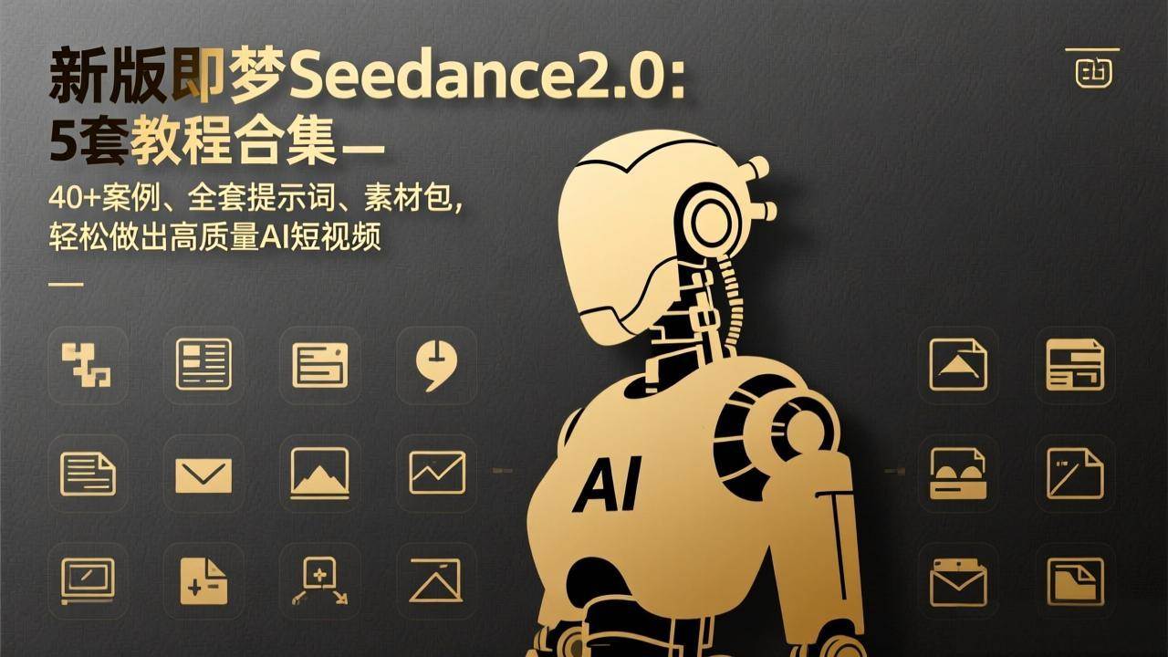 （17398期）新版即梦Seedance2.0：5套教程合集，40+案例、全套提示词、素材包，轻松做出高质量AI短视频-网创资源大全