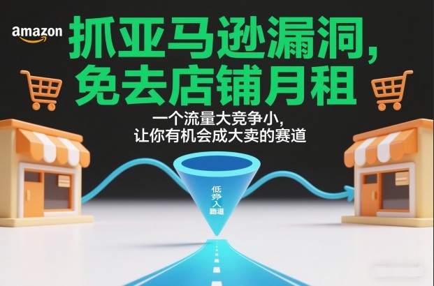 抓亚马逊漏洞，免去店铺月租，一个流量大竞争小，让你有机会成大卖的赛道-网创资源大全
