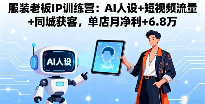 图片[1]-（16117期）服装老板IP训练营：AI人设+短视频流量+同城获客，单店月净利+6.8万-网创资源大全