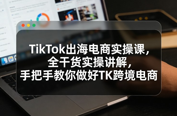 TikTok出海电商实操课，全干货实操讲解，手把手教你做好TK跨境电商-网创资源大全