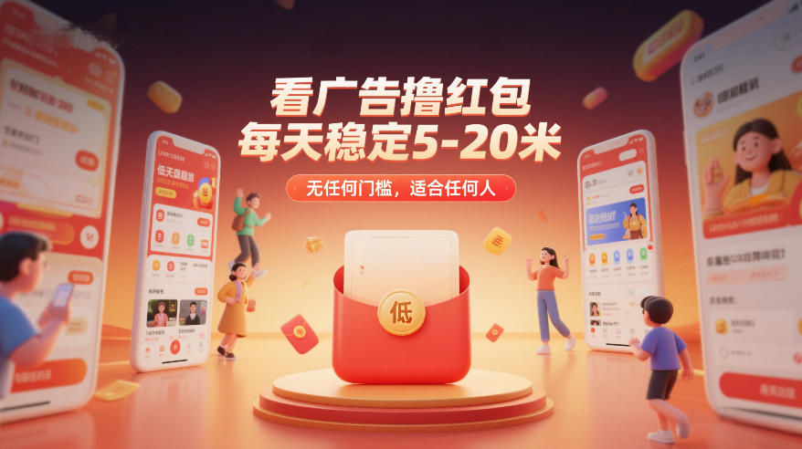 看广告撸红包，每天稳定5-20米，无任何门槛，适合任何人-网创资源大全