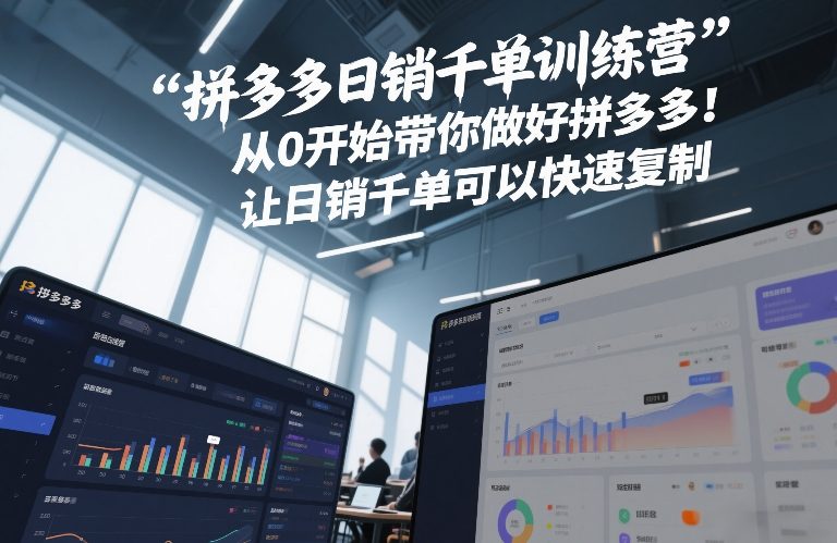 拼多多日销千单训练营，从0开始带你做好拼多多，让日销千单可以快速复制(更新26年3月)-网创资源大全