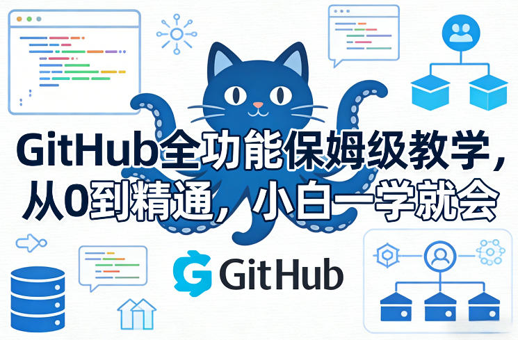 GitHub全功能保姆级教学，从0到精通，小白一学就会-网创资源大全