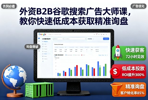 外资B2B谷歌搜索广告大师课,教你快速低成本获取精准询盘-网创资源大全