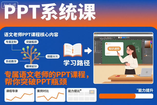 PPT系统课,专属语文老师的PPT课程,帮你突破PPT瓶颈-网创资源大全