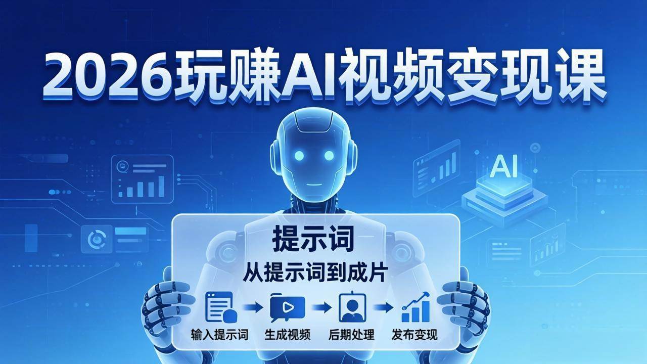 （17827期）2026玩赚AI视频变现课：掌握 AI 视频全流程技能，从提示词到成片高效产出-网创资源大全