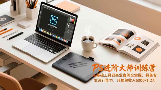 (16868期)PS进阶大师训练营,从基础工具到商业案例全掌握,具备专业设计能力,月接单收入6000-1.2万-网创资源大全