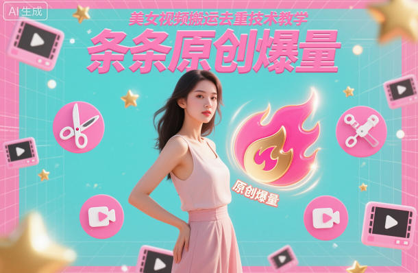 美女视频搬运去重技术教学,条条原创爆量-网创资源大全