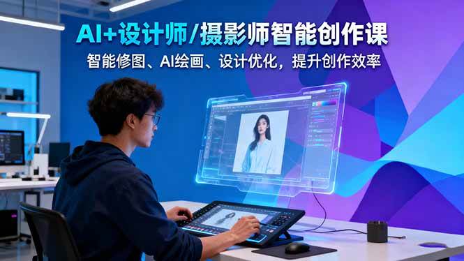 (16398期)AI+设计师/摄影师智能创作课:智能修图、AI绘画、设计优化,提升创作效率-网创资源大全