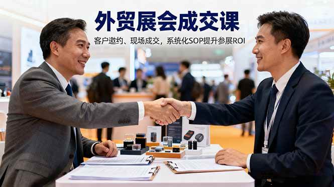 (16356期)外贸展会成交课,含目标制定、客户邀约、现场成交,系统化SOP提升参展ROI-网创资源大全