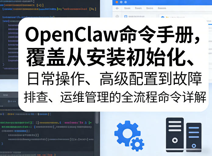 OpenClaw命令手册，覆盖从安装初始化、日常操作、高级配置到故障排查、运维管理的全流程命令详解-网创资源大全