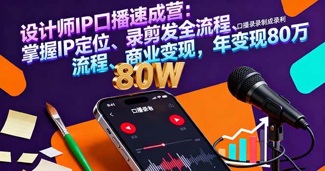 图片[1]-（16240期）设计师IP口播速成营：掌握IP定位、录剪发全流程、商业变现，年变现80万-网创资源大全