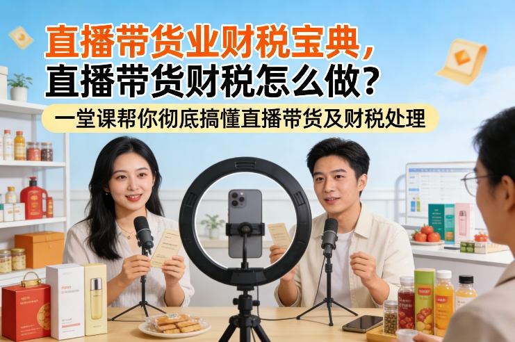 直播带货业财税宝典，直播带货财税怎么做？一堂课帮你彻底搞懂直播带货及财税处理-网创资源大全