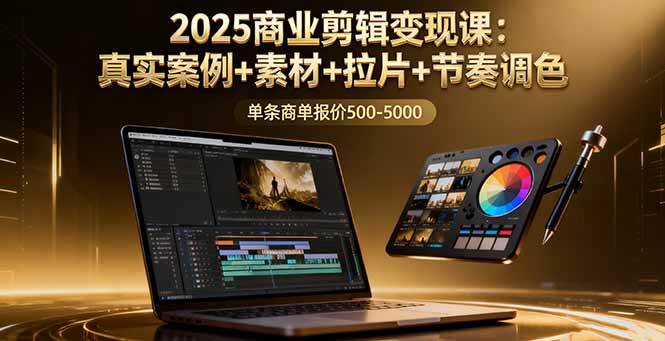 图片[1]-（16130期）2025商业剪辑变现课：真实案例+素材+拉片+节奏调色，单条商单报价500-5000-网创资源大全