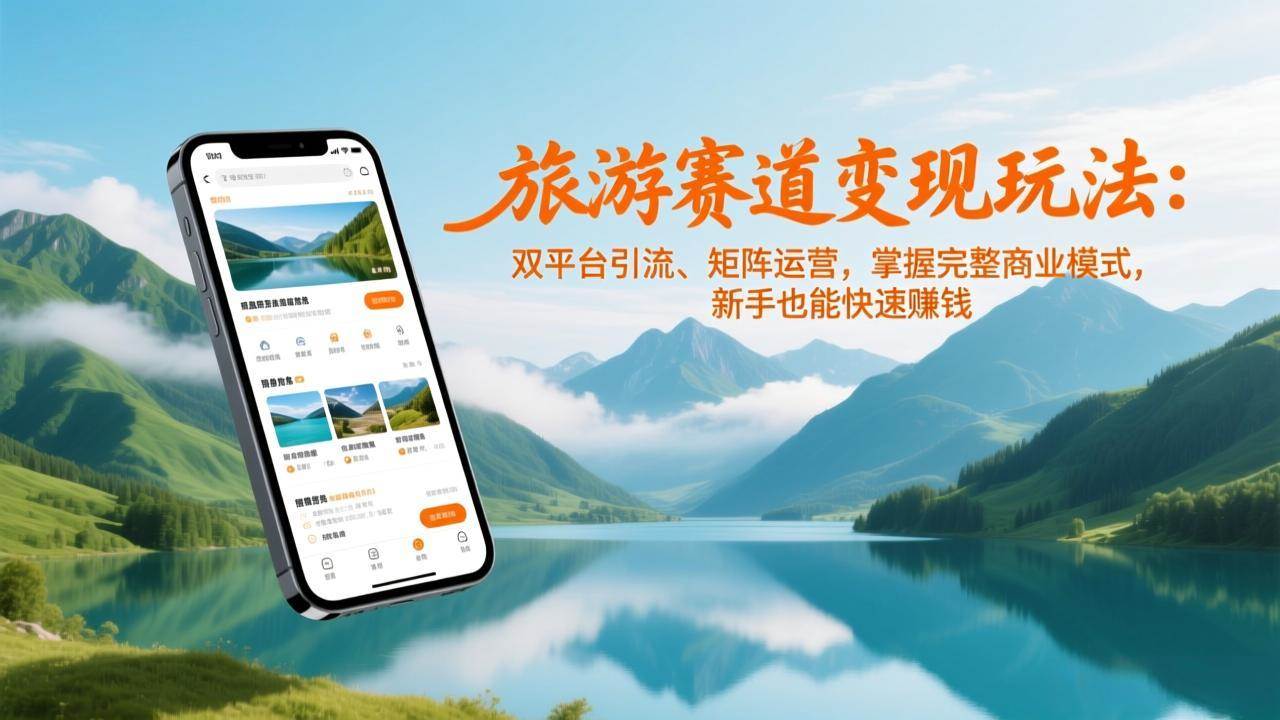 （17153期）旅游赛道变现玩法：双平台引流、矩阵运营，掌握完整商业模式，新手也能快速赚钱-网创资源大全