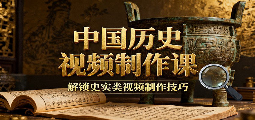 中国历史视频制作课：疆域地图集+参考文案+练习素材，解锁史实类视频制作技巧-网创资源大全