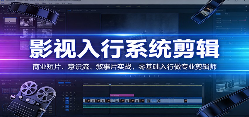 影视系统剪辑，商业短片、意识流、叙事片实战，零基础入行做专业剪辑师-网创资源大全